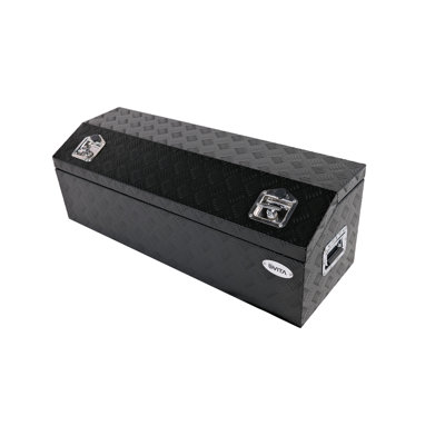 Boîte à outils en aluminium robuste pour remorque avec verrou (44 po x 15 po x 15 po)