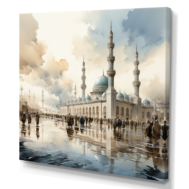 «Mosquée du propane», art mural, Toile tendue, H 16 po x l 16 po x P 1 po