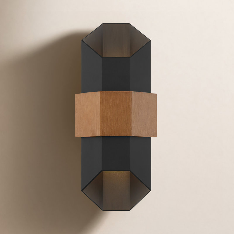 Betton LED Wall Light, 15.25" H X 6.75" W x 5" D, 12 W, Matte Black