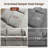 158'' Down Filled Sectional Couch U-Shape Sofa-1265185790