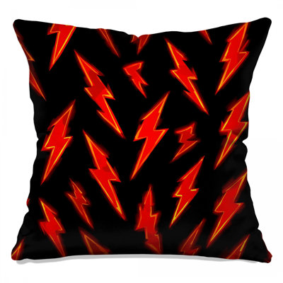 Coussins décoratifs Red Lightning Bolts