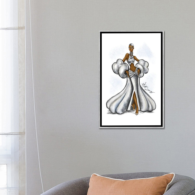 Cloud Dancer - HWI581, Argent, Impression sur toile flottante sans passe-partout, H 26 po x l 18 po