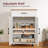 Insken 33.3" Rolling Kitchen Island Cart with Storage and Drop Leaf-1238380122