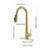 Single Handle Stainless Steel Kitchen Sink Faucet With Pull Down Sprayer-121210013