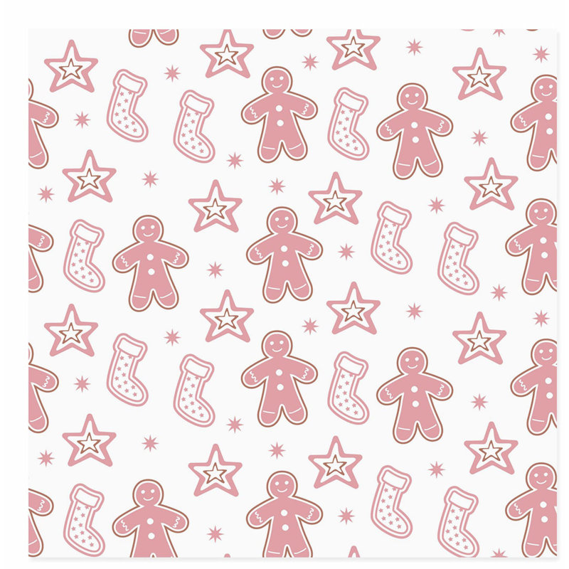 «Holiday Christmas Ginger Bread Man», reproduction d'art moderne sans cadre III, H 10 po x l 10 po