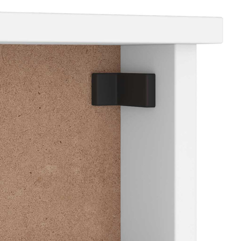 Solid Wood Wall Mounted Coat Rack, White