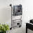 Black Charlotin Metal Tall Wire 5 Slot Magazine Rack Holder with Suspended Baskets and Label Slots-2015200781