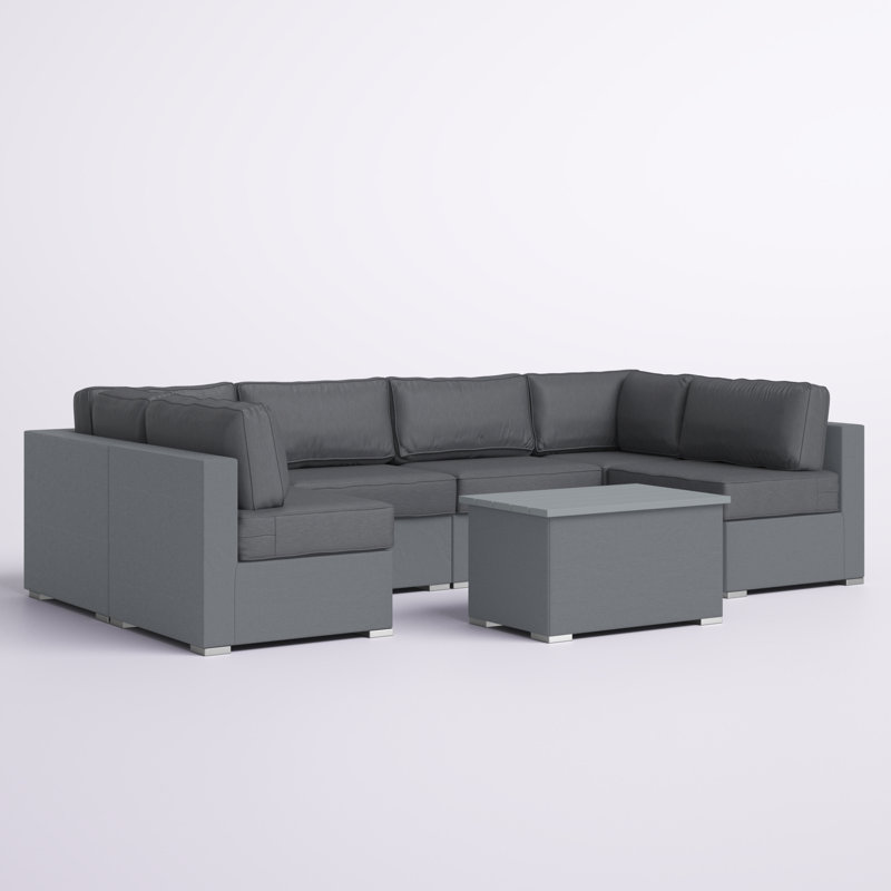 Etna 4 - Person Modular Patio Conversation Set with Cushions