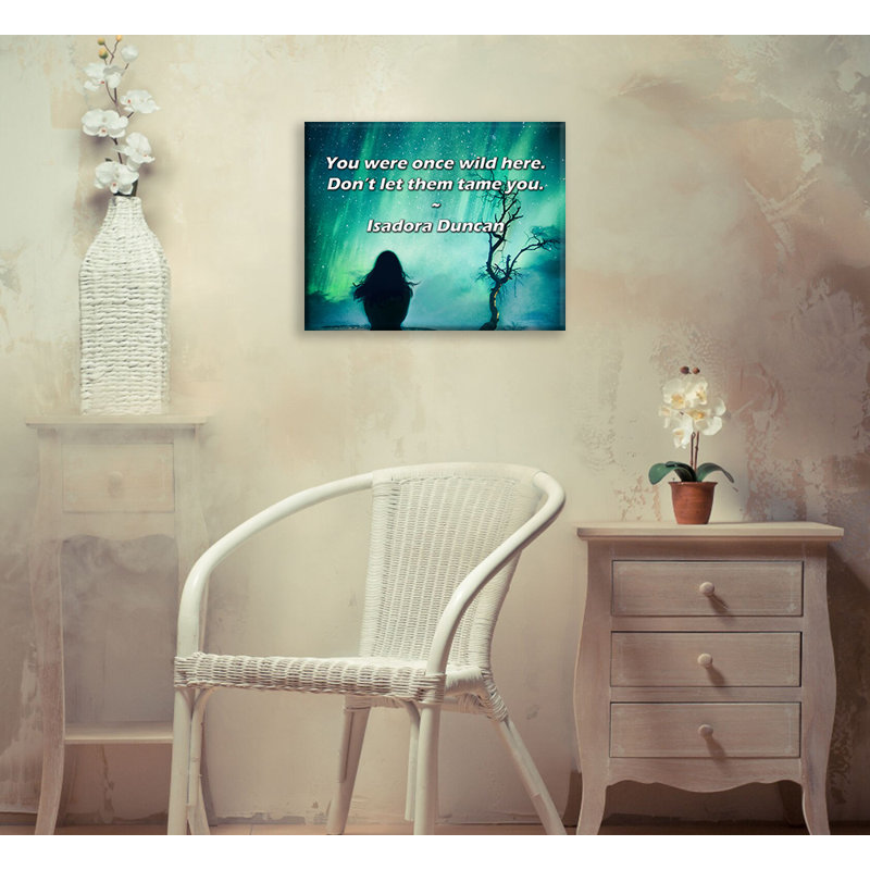 Trinx Gallery Wrapped Canvas By Isadora Duncan: "You were once wild here. Don’t let them tame, 13" H x 18" W