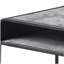 Table basse monocouche gris béton et noir