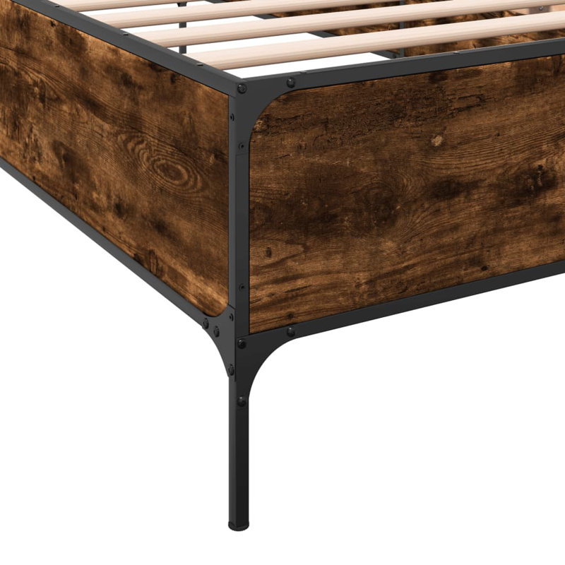Aatikah Bed, Smoked Oak, 100 x 200 cm