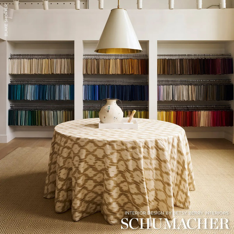 Tissu ikat Santa Monica Schumacher x Mark D. Sikes, Neutre