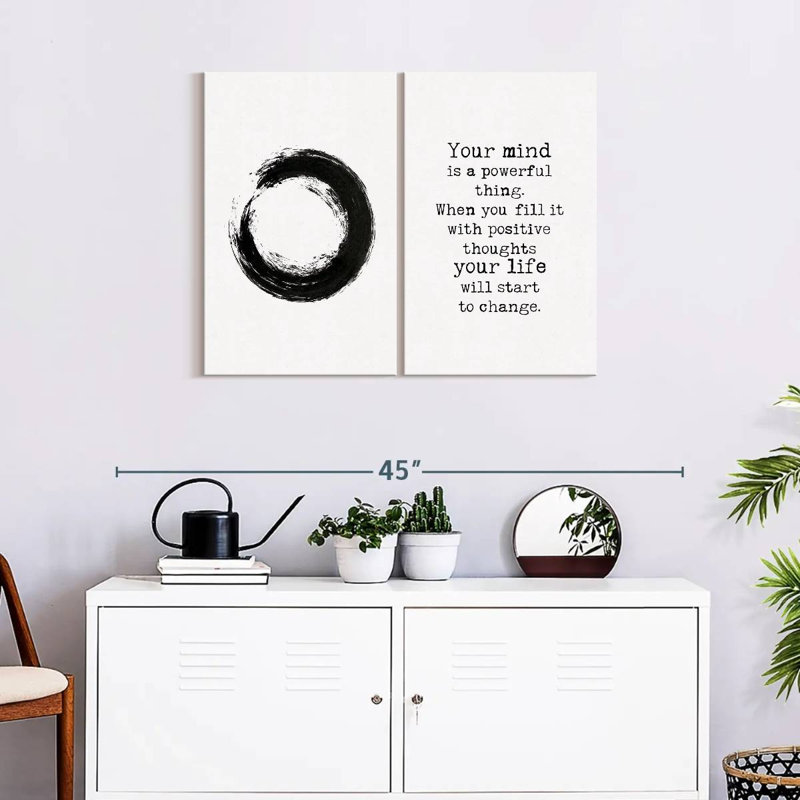 Impression sur toile Zen Quotes II, H 24 po x l 33 po x P 1,25 po