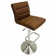 Hasena Adjustable Height Brushed Stainless Steel Swivel Bar Stool