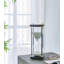 Sablier décoratif de table en bois et métal, dimensions : 11 cm (L) x 11 cm (P) x 30 cm (H).
