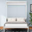Lit avec bureau blanc - pliable pour économiser de l'espace 15,24 po Largeur sans sommier tapissier requis + cadre 82,2 po