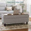 Banc de repose-pieds multifonctionnel surdimensionné avec couvercle réversible en bois / coussin Aniva 46,1 po-131108810