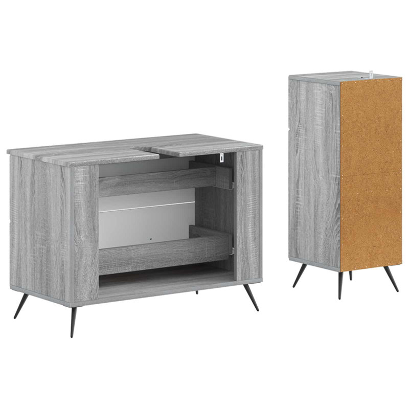 Bathroom Storage, Grey Sonoma