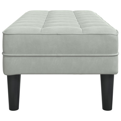Banc avec coussin vidaXL gris clair 44,49 x 22,44 x 15,35 po