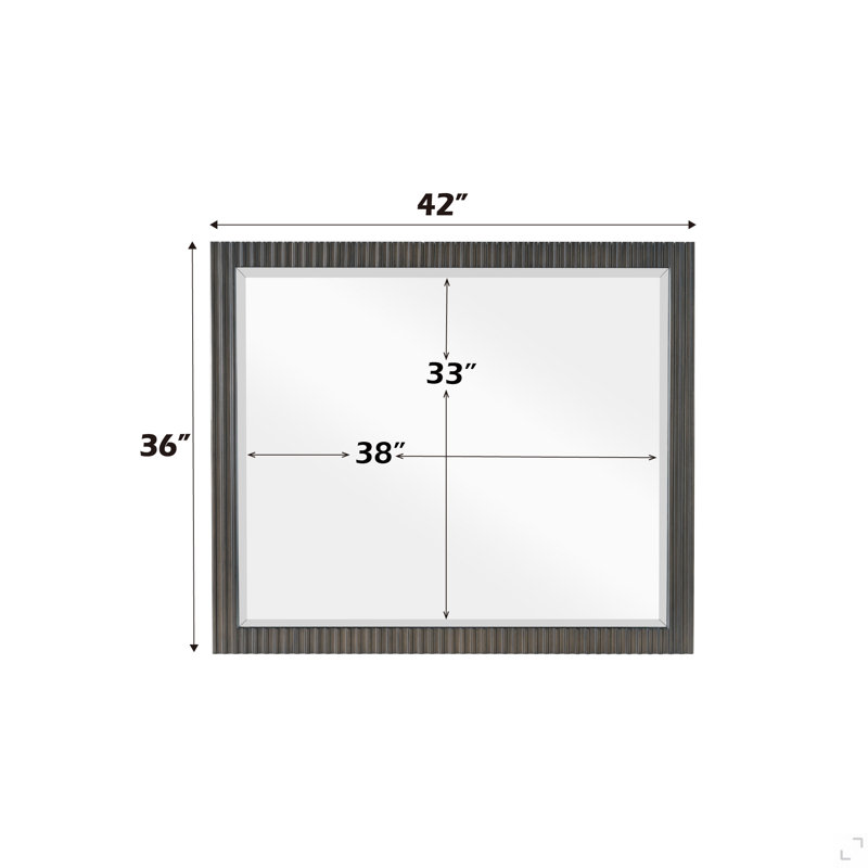 Minimalist Espresso Finish Mirror
