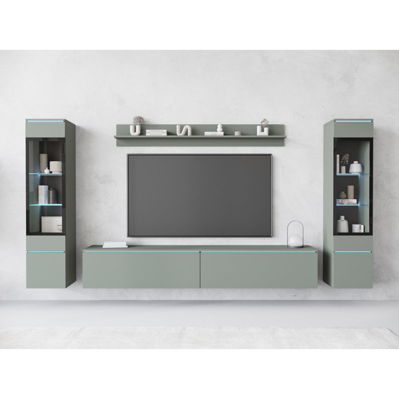 Veve II Unfinished Entertainment Centre for TVs up to 78", Misty green