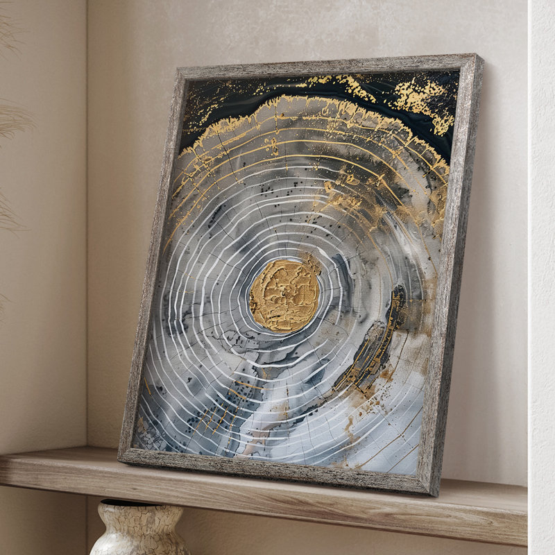 Série ABSTRACT CCxxviii, reproduction encadrée - bois massif, H 30 po x l 24 po