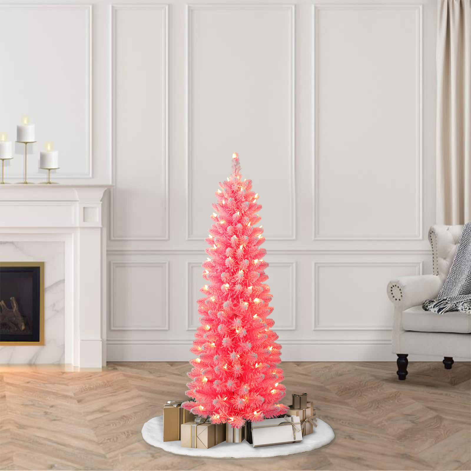 54' Lighted Artificial Christmas Tree