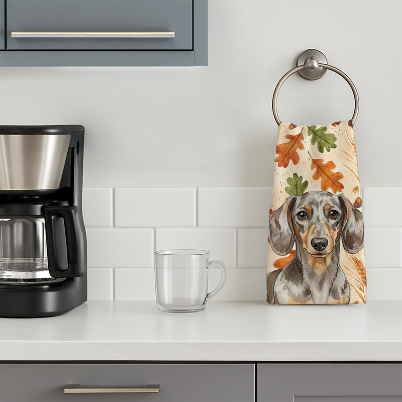 Serviette de cuisine tricolore Sheltie, Teckel pommelé