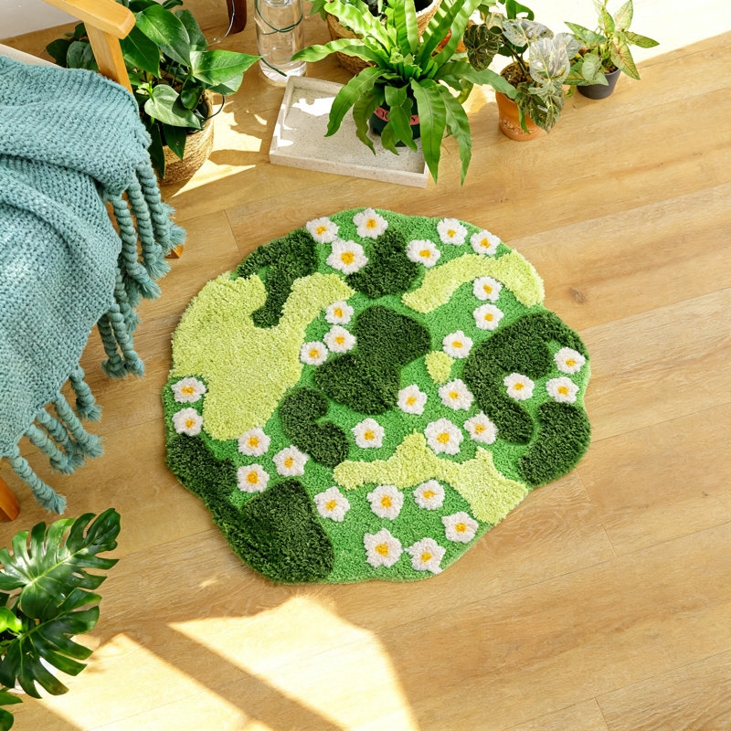 Tapis vert pour salle de bain Moss