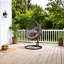 Fauteuil à œufs suspendu en rotin pour l'extérieur (gris)-935388374