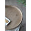Grande table d'appoint 23 po blanche vieillie