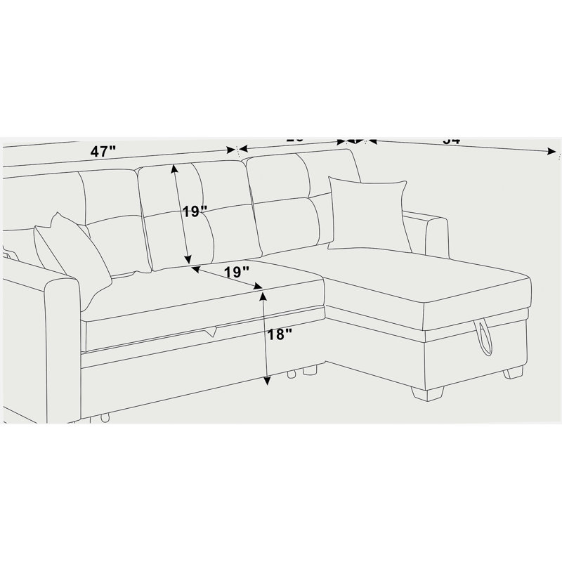 84'' Upholstered Sleeper Sofa