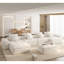 Canapé modulaire surdimensionné 8 pièces en tissu de chenille scintillant avec 8 coussins de 8,43 po Boneless-885645532