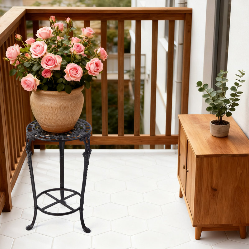 Grand support à plantes Table de plante en fonte robuste pour l'extérieur