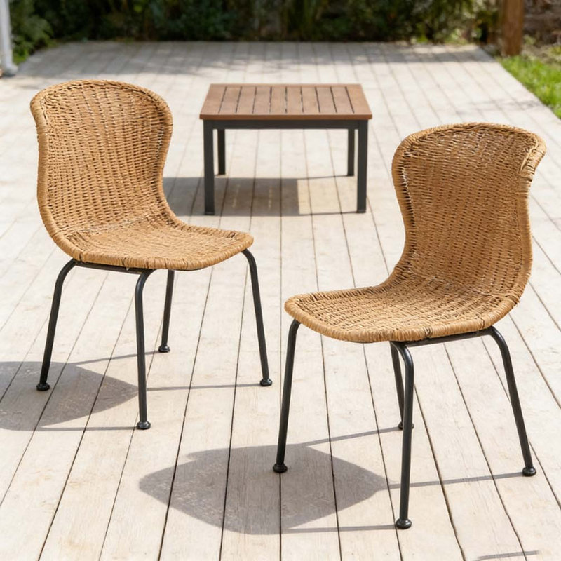 Chaise de patio en rotin