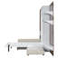 Lit escamotable mural simple Alpine avec armoire de rangement intégrée et façade de canapé-134567280