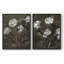 Impression encadrée florale blanche et cuivre I-Premium - prête à être accrochée - aucun clou requis - aucun clou requis-192754559-192754557