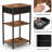 Industrial Printer Stand Rack 3 Tier Printer Table With Storage Printer Shelf With File Drawer Sofa Side Tables Nightstand For Bedroom Machine Stand Holder For Office And Home, Brown