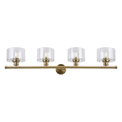 Barre d’éclairage de salle de bain 4 lumières Currey