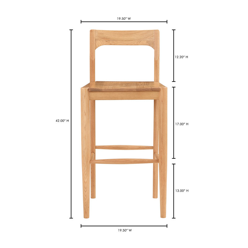 Bar and Counter Stool, Natural, Bar Stool (30" Seat Height)