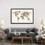 « fleur world map (sépia) » par michael tompsett, impression sur toile tendue Mikolas-1258089179-1311891227-1311891226