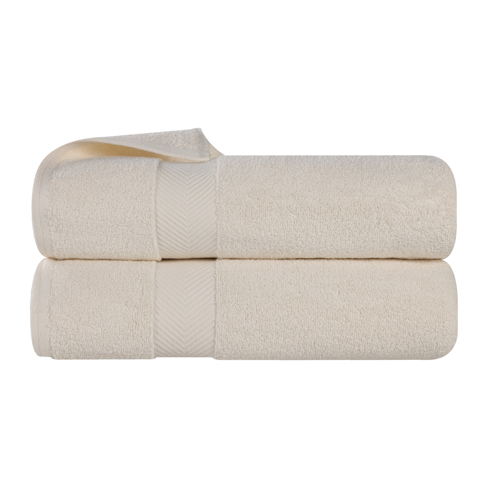 Hamachi 6-Piece Cotton Towel Set, Ivory, Bath Towels - 2 Pack