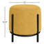 Tabouret rond Formentera jaune bouclé-1467954792