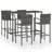 Patio Bar Table and Stools Set Poly Rattan-437745337