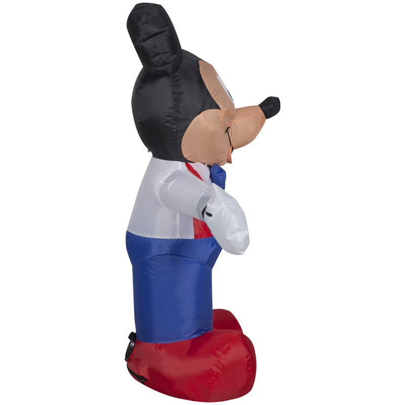3.5 ft Tall Patriotic Mickey Mouse Inflatable Decoration