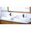 Lavabo vasque de salle de bain rectangulaire en céramique blanche 24-1 / 4 po Luxier