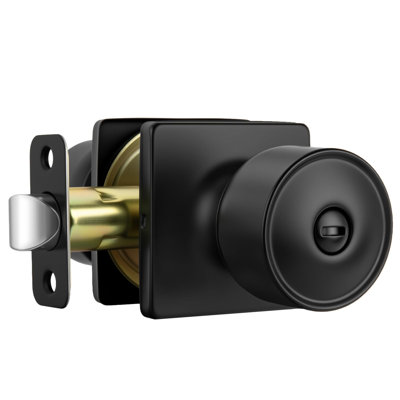 Boutons de porte factices noirs, boutons carrés noirs mats inactifs, boutons factices pour portes de placard, lot de 2 (1 pièce).