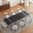 Louida 9 - Piece 110.24" Extendable Sintered Stone Dining Table with 8 Fabric Chairs Dining Set-2122977384-2122977383