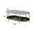 Chic Black Marble Print Coffee Table With Metal Support And Functionality Display Element