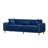 87.4" 3-Seater Upholstered Living Room Sofa with High Resilience Foam, Pocket Spring Seats & Metal Legs-396601647